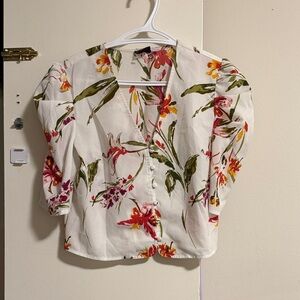 Floral Button-Up Blouse